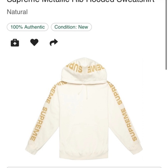 Supreme metallic rib hoodie hotsell